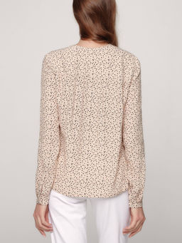 CONTE Блузка на завязках из премиальной вискозы LBL 1178 beige-multi beige-multi