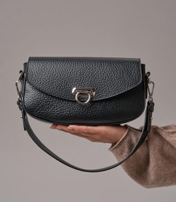 Кожаная сумка кросс-боди Azaro 31049 черный соло