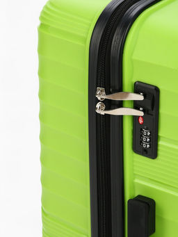 Чемодан на колёсах средний 75 л (M), на молнии, кодовый замок, 4 колеса, зелёный