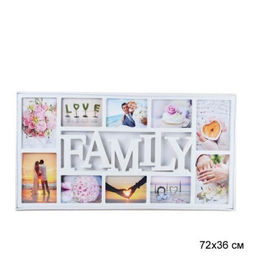 Фоторамка коллаж Семья 72х36 см / YJ-10FAMILY /уп 12/ 10 фото - Галеонтрейд фото 2