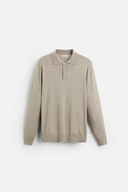 TEXTURED COTTON KNIT POLO SHIRT - Zara фото 6