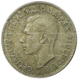 1 флорин (2 шиллинга) 1951 года Австралия 50 лет Федерации