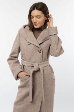 01-10538 Пальто женское демисезонное (пояс) - El podio фото 2
