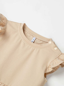 Футболка с баской Крем-брюле - Bungly фото 3