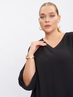 Платье из муслина PP66501BLK01