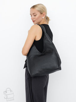 Сумка женская кожаная 5971Q black Polina&Eiterou  в Новосибирске