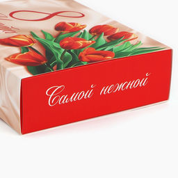 Цена за 5 шт. Коробка для сладостей 8 марта, шёлк, 20 х 15 х 5 см - Дарите счастье фото 4