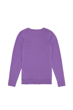 K_z _ocuk Lila Basic Bisiklet Yaka Triko Kazak - U.s. polo assn фото 2