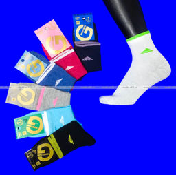 Цена за 10 пар. Золотая Игла носки женские спортивные с лайкрой с-1111