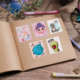 Наклейки детские бумажные «Замурчательные истории», 11×15.5 см, 5 листов