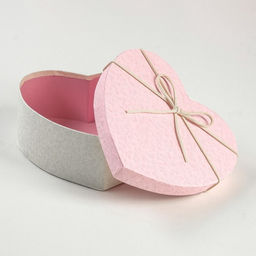 Набор подарочных коробок сердце 3 в 1, белый - розовый, 21×19×9 - 15.5×14×6 см