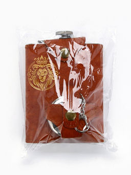 Фляжка со складной стопкой в чехле «Лев», 240 мл, 75 мл