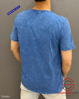 Мужская однотонная футболка - Bruno фото 4