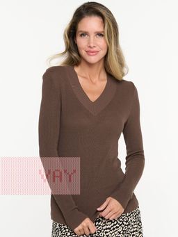Джемпер женский 5232-41291. 34 т.коричневый