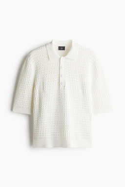 Regular Fit Waffle-knit polo shirt - H&m фото 7