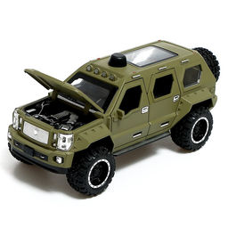 Джип металлический Армия, 1:24, открываются двери, капот, багажник, инерция, цвет зелёный - Автоград фото 8