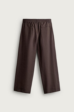 PANTAL?N FLUIDO PLIEGUES LATERALES / Marr?n - Zara фото 11
