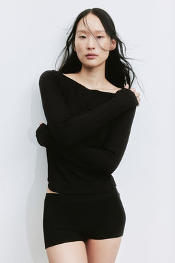 Camiseta con escote barco - H&m фото 3