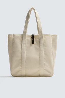 BOLSO SHOPPER TEJIDO / Blanco Crudo