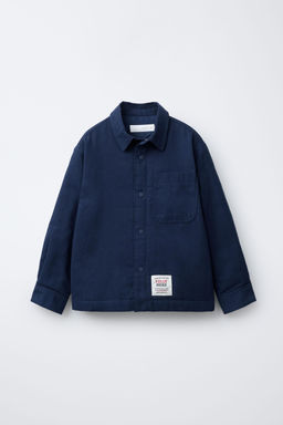QUILTED OVERSHIRT WITH LABEL