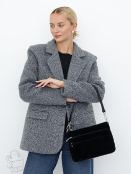 Сумка женская кожаная 8269PEF black Polina&Eiterou  в Новосибирске