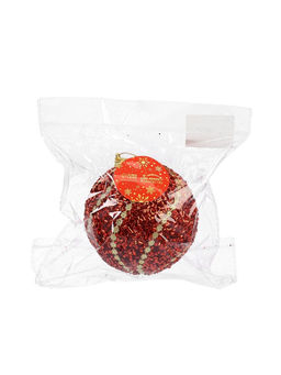 Цена за 2 шт. Ёлочный шар новогодний d=10 см Карнавал элит, красный - Зимнее волшебство фото 3