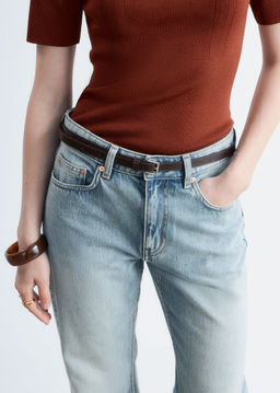 Vaqueros de talle medio y corte bootcut - H&m фото 6