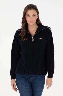 Женский темно-синий свитер Неожиданная скидка в корзине