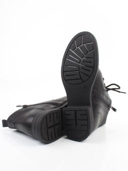 01-M43-18 BLACK Ботинки демисезонные женские (натуральная кожа)