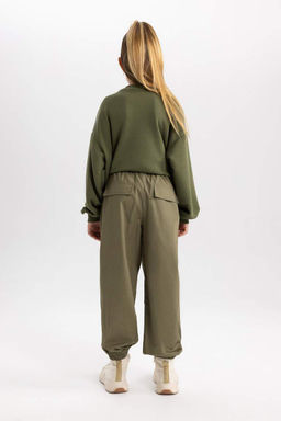 Хлопковые брюки с парашютом для девочек - Defacto фото 11