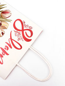 Цена за 2 шт. Пакет подарочный крафт «С 8 Марта!», 21 х 11 х 27 см