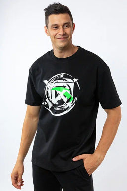 Футболка Хлопок Чёрный