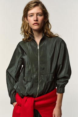 HIGH-NECK BOMBER JACKET - Zara фото 2