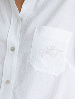 Блузка с кулиской по низу из эластичного хлопка - Vilatte фото 2