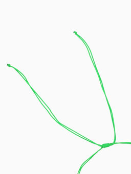 Браслет на ногу, анклет, длина 20 см, белый, зелёный