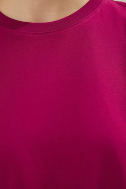 TRENDYOLMILLA Ekru %100 Pamuk Premium Basic Bisiklet Yaka Orme T-Shirt TWOSS23TS00042  фото 17