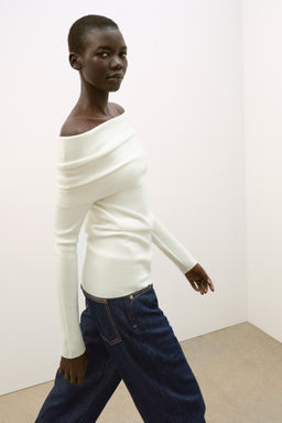 JERSEY PUNTO OFF SHOULDER / Blanco