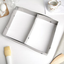 Форма для выкладки и выпечки с регулировкой размера, 18.5×28 - 34×54 см, h=5 см, серебристая