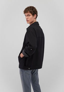 Cep Detayl? Siyah Ceket - Mavi фото 2