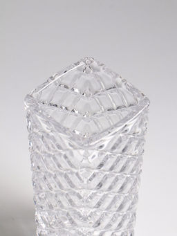 Ваза «Геометрия», диагональ, 15.5×5.5 см, стекло, прозрачная