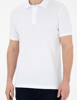 Beyaz Slim Fit Basic Ti__rt - Pierre cardin фото 13