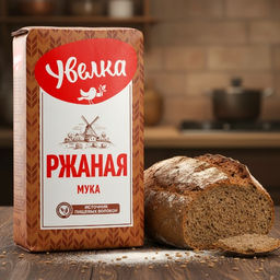 У Мука ржаная хлебопекарная обдирная 2 кг