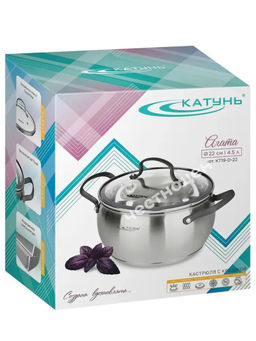 Кастрюля 4,5л "Агата" КТ19-D-22