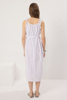 Sar? Hamile/Emzirmeye Uygun Ask?l? Belden Baglamal? Midi Elbise TBBSS25AH00182 - Trendyolmilla фото 8