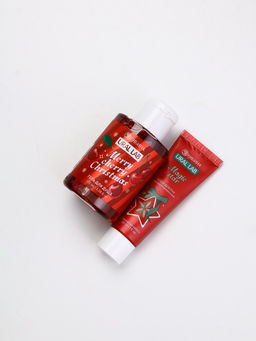 Подарочный набор косметики New Year Collection, гель для душа, крем для рук, пилочка, красный, URAL LAB