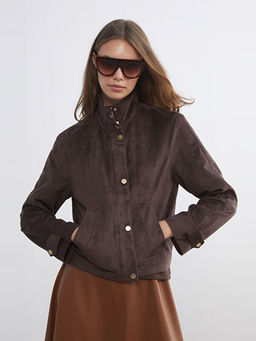 Dik Yaka S?et G?r?n?ml? Kad?n Ceket