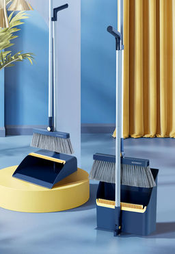 Набор для уборки с ветрозащитным совком разборный в индивидуальной упаковке