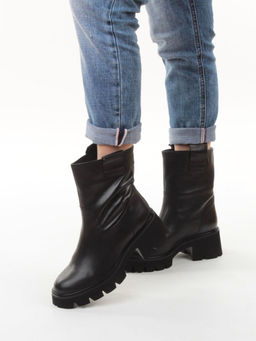 01-E94B-240A BLACK Ботинки демисезонные женские (натуральная кожа, байка) - Фабричный китай фото 16