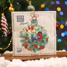 Цена за 2 шт. Салфетки новогодние бумажные Home Collection Сказочное украшение, 3 слоя, 33?33 см, 20 шт.