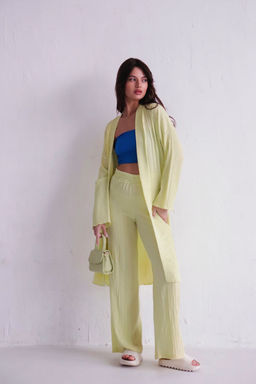 9539 Костюм из кимоно и брюк-палаццо светло-жёлтый - Martichelli фото 4